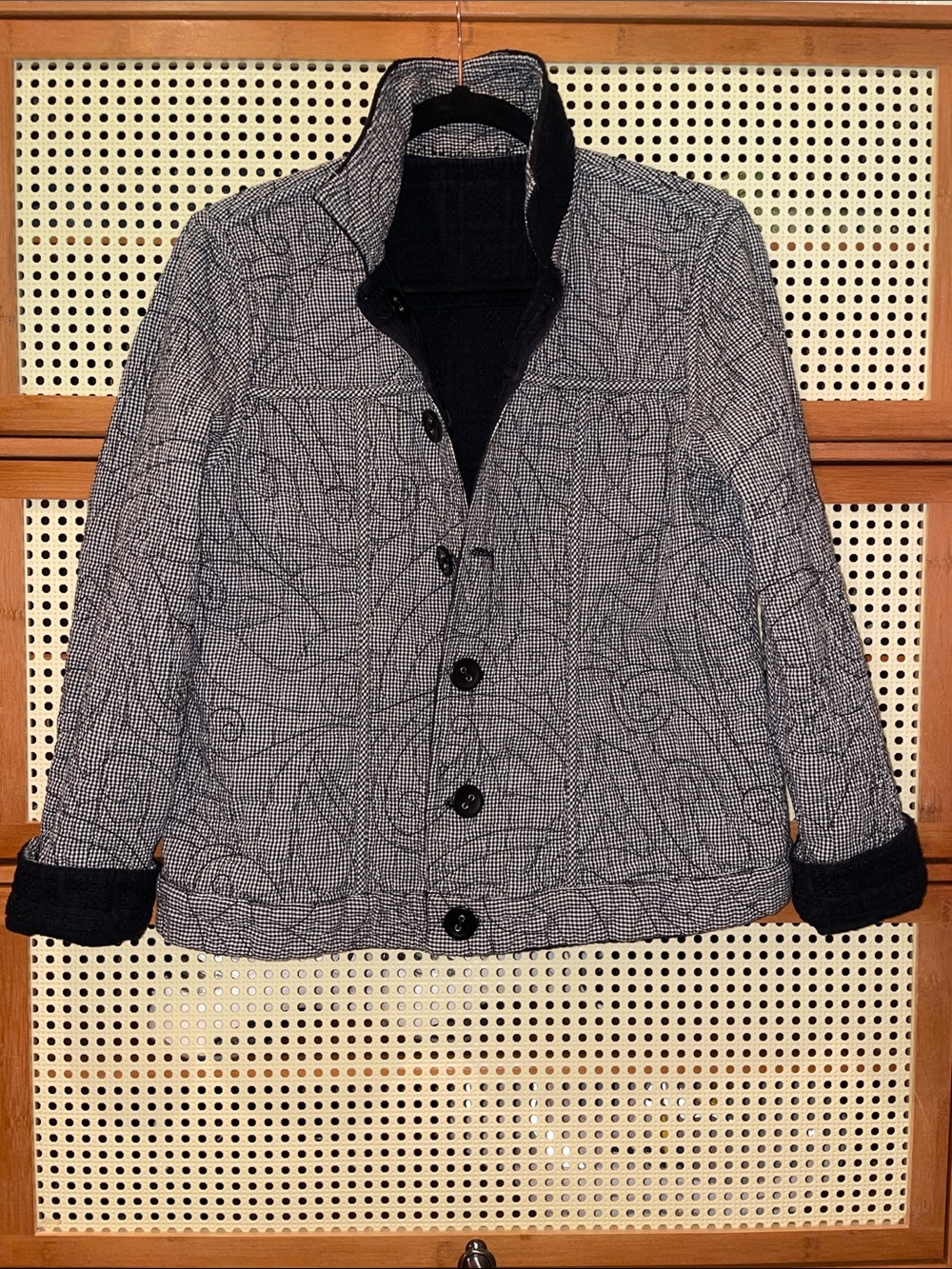 Chico’s Reversible Quilted Embroidered Cotton Button-Front Women's Jacket